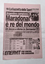 Gazzetta dello Sport Argentina campione Maradona