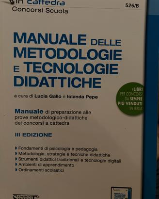 Libro Manuale metodologie e tecniche didattiche