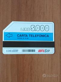 Carta Telefonica SIP – Lire 5.000 – Validità 1990
