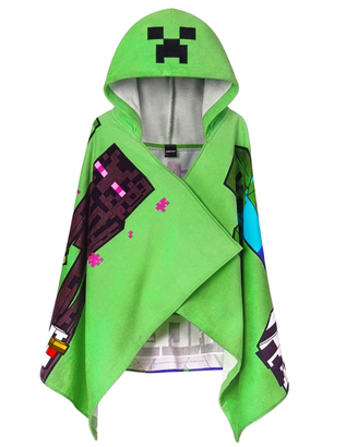 Asciugamano Poncho Mare/Piscina , minecraft - Con