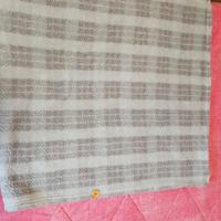 Coperta/Plaid Morbido a Quadri Beige e Bianco