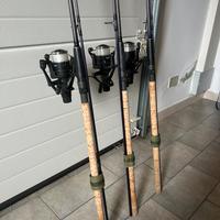 Canne carpfishing + mulinelli+ fodero