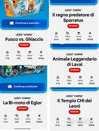 set lego smontati e senza scatolo 