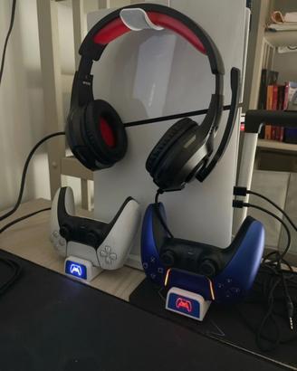 PS5 SLIM DIGITAL + CUFFIE + 2 JOYPAD + ACCOUNT