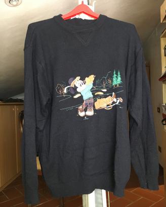 Vintage Disney Donaldson Mickey Golf maglione lana