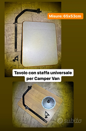 Tavolino mobile per van camper motorhome