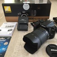 Fotocamera digitale Nikon D3400 con obiettivo 18-1
