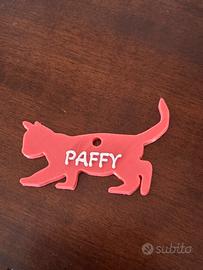 Portachiavi gatto con nome personalizzabile