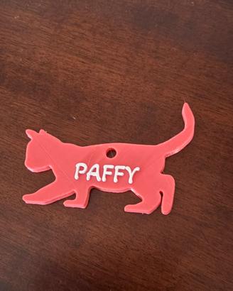Portachiavi gatto con nome personalizzabile