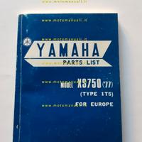 Yamaha modelli XS XT XTZ XV XZ YZ catalogo ricambi