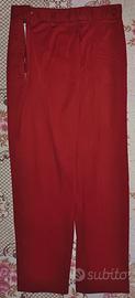 Pantaloni rossi eleganti a vita alta