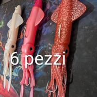 6 Pezzi Calamari artificiali in silicone + Assist