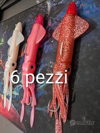 6 Pezzi Calamari artificiali in silicone + Assist