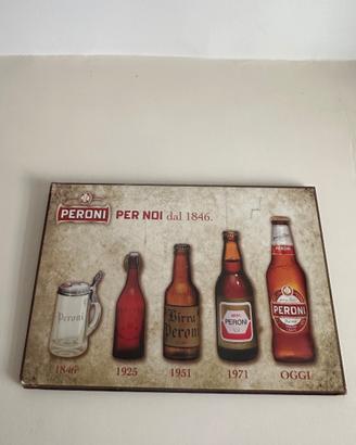 Due Pannello commemorativo birra Peroni