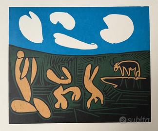 Pablo Picasso Bacchanale au Taureau Litografia