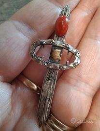 Spilla Argento e Corallo 
