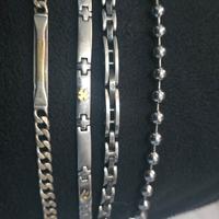 lotto bracciali acciaio e argento