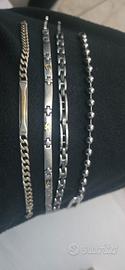 lotto bracciali acciaio e argento