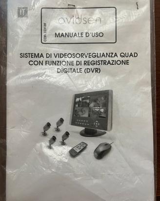 Sistema video monitor audio DVR avidsen quad