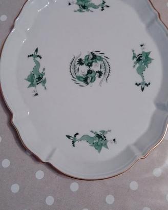MEISSEN  VASSOIO in Porcellana drago verde anni 50