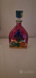 bottiglia liquori tappo ermetico dipinta a mano