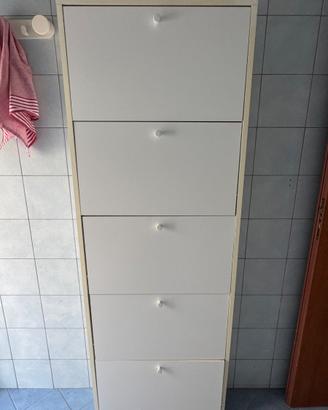 Scarpiera alta salvaspazio 5 scomparti a ribalta