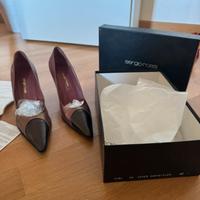 Décolleté Sergio Rossi color caffè/clen