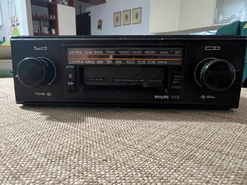 Autoradio Philips 648 vintage – radio e casssette