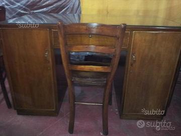 Scrivania ministeriale anni '40 9 cassetti