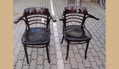 Coppia di sedie tipo poltrone thonet fine 800