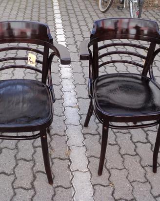 Coppia di sedie tipo poltrone thonet fine 800