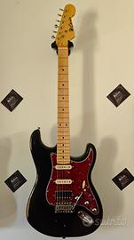 Chitarra Elettrica Di Carlo ST PRO Black RELIC