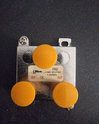 Partitore splitter 2 vie tv/satellitare