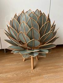 Lampada da tavolo design Loto  Pigna - Verde e Oro