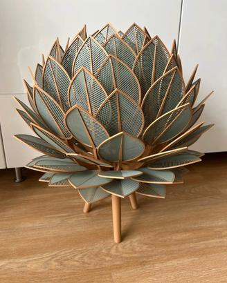 Lampada da tavolo design Loto  Pigna - Verde e Oro