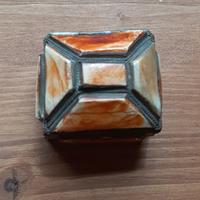 Scatola portagioie ottone e osso Africa vintage 