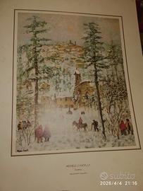 Michele Cascella 'Inverno' Lithograph Print