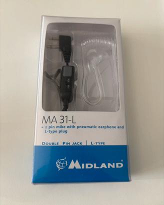 Auricolare Midland MA31-L con micper walkie-talkie