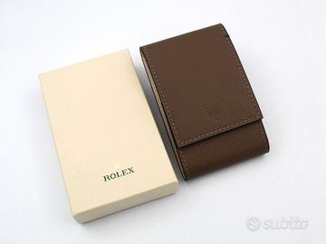 Porta Orologi ROLEX Pelle Tortora Originale