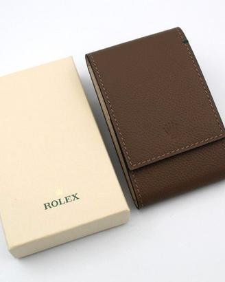 Porta Orologi ROLEX Pelle Tortora Originale