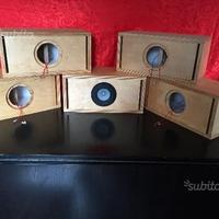 N. 5 cabinet nuovi x home theatre e hi-fi 2 canali