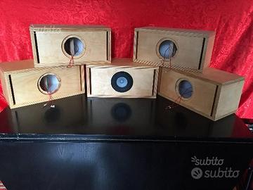 N. 5 cabinet nuovi x home theatre e hi-fi 2 canali