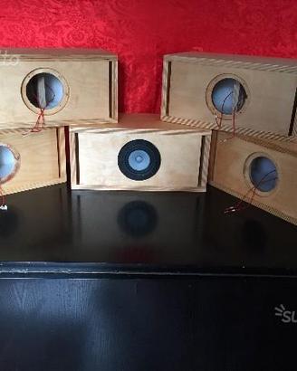 N. 5 cabinet nuovi x home theatre e hi-fi 2 canali