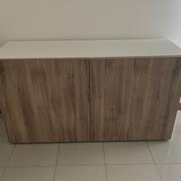 Mobile soggiorno Ikea bianco e rovere