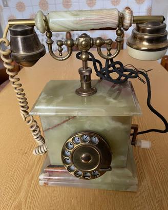 Raro Telefono e accendino in vero onice