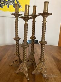 Antichi candelabri in bronzo 1800