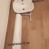 Lavandino bagno + colonna +sifone