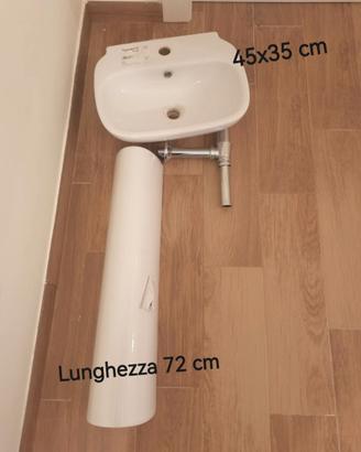 Lavandino bagno + colonna +sifone
