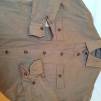 Camicia overshirt verde militare trapuntata marca 