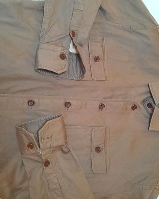 Camicia overshirt verde militare trapuntata marca 